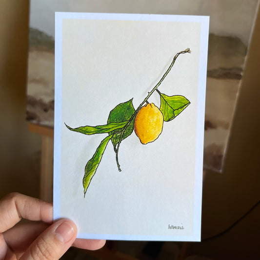 Postcard - Lemon On Branch