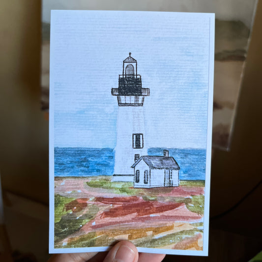 Postcard - Lighthouse By The Sea