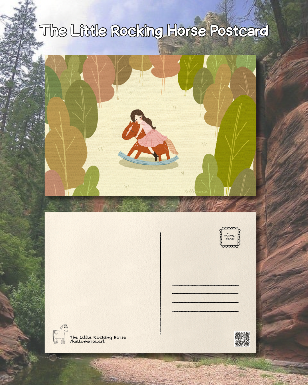 Postcard - The Little Rocking Horse